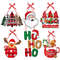 Christmas Door Hanger Snowman And Santa Claus Ornament Holiday Home Decoration Xmas Tree Hanging Pe 1