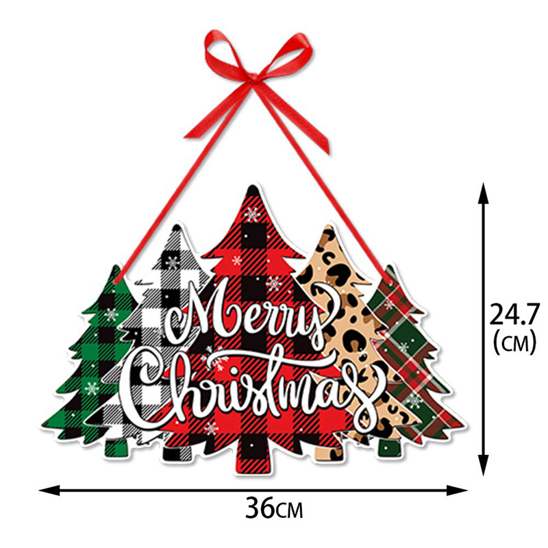 Christmas Door Hanger Snowman And Santa Claus Ornament Holiday Home Decoration Xmas Tree Hanging Pe 6