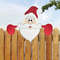 Santa Clause Peeker Yard Ornament Christmas Fence Decoration Indoor Outdoor Holiday Placard DIY Fes 4