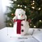 Christmas Snowman Doll Ornament Cute Plush Knitted Fabric Doll Cartoon Holiday Pendant Decoration F 4