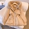Women Winter Fashion Coats, Hooded Drawstring Jacket, Solid Padded Zip Up Parka, Casual Autumn Street wear Outfit
