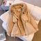 Women Winter Fashion Coats, Hooded Drawstring Jacket, Solid Padded Zip Up Parka, Casual Autumn Street wear Outfit