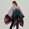 Winter Fashion Poncho Women, Imitation Cashmere Capes, Warm Shawls Wraps