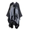 Winter Fashion Poncho Women, Imitation Cashmere Capes, Warm Shawls Wraps