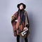 Winter Fashion Poncho Women, Imitation Cashmere Capes, Warm Shawls Wraps