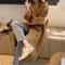 Autumn Winter Women Woolen Coat Elegant Purple Apricot MidLong Jacket Sweet Lady Chic Style Thermal 8
