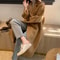 Autumn Winter Women Woolen Coat Elegant Purple Apricot MidLong Jacket Sweet Lady Chic Style Thermal 8