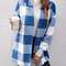 Winter Thick Color-blocked Womens Cardigan, Loose Ribbed Plaid Sweater, Warm Plush Cold-Resistance New Cozy Clothes