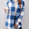 Winter Thick Color-blocked Womens Cardigan, Loose Ribbed Plaid Sweater, Warm Plush Cold-Resistance New Cozy Clothes