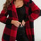 Winter Thick Color-blocked Womens Cardigan, Loose Ribbed Plaid Sweater, Warm Plush Cold-Resistance New Cozy Clothes