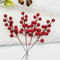 Berry Stems Christmas Tree Ornaments, Artificial Fruit Snow Frosted Red, DIY Crafts Wedding Decor New Year Decoration