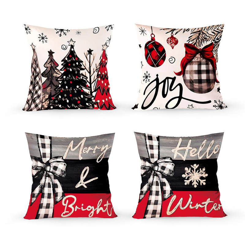 Home Decorations Christmas Ornament Pillow Case, Merry Christmas Cushion Cover, New Year Gifts, Navidad Gifts