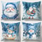 Christmas decoration pillowcase cute Santa Claus Snowman fawn pillow cover Sofa cushion cover home decoration gift