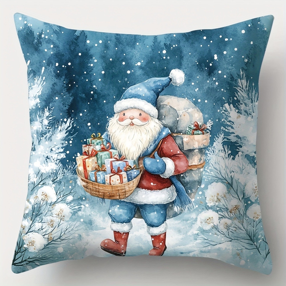 Christmas decoration pillowcase cute Santa Claus Snowman fawn pillow cover Sofa cushion cover home decoration gift