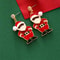 New Trendy Exquisite Christmas Light Bulb Drop Earrings For Women Simple Rhinestone Bowknot Earring 1