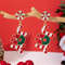 New Trendy Exquisite Christmas Light Bulb Drop Earrings For Women Simple Rhinestone Bowknot Earring 2