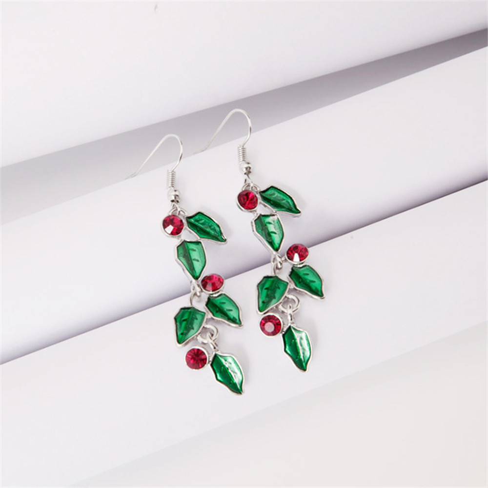New Trendy Exquisite Christmas Light Bulb Drop Earrings For Women Simple Rhinestone Bowknot Earring 5