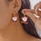 New Trendy Exquisite Christmas Light Bulb Drop Earrings For Women Simple Rhinestone Bowknot Earring 7