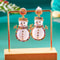 Christmas Earrings for Women Minimalist, Exquisite Rhinestone Snowman, Tree Bell Bow Earrings, New Year Friendship Jewel