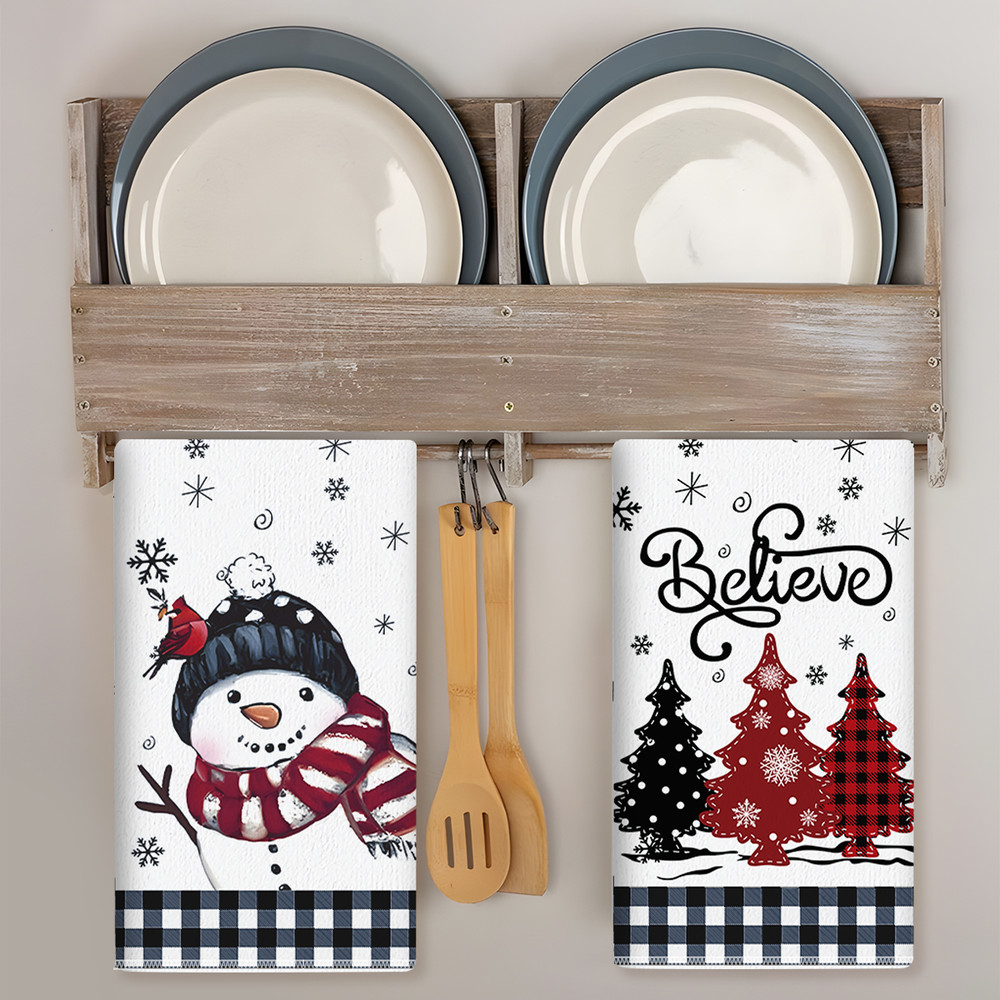 Merry Christmas Party Decoration Towels, Navidad Natal New Year Gift, Christmas Kitchen Towels Santa Claus Dish Towel