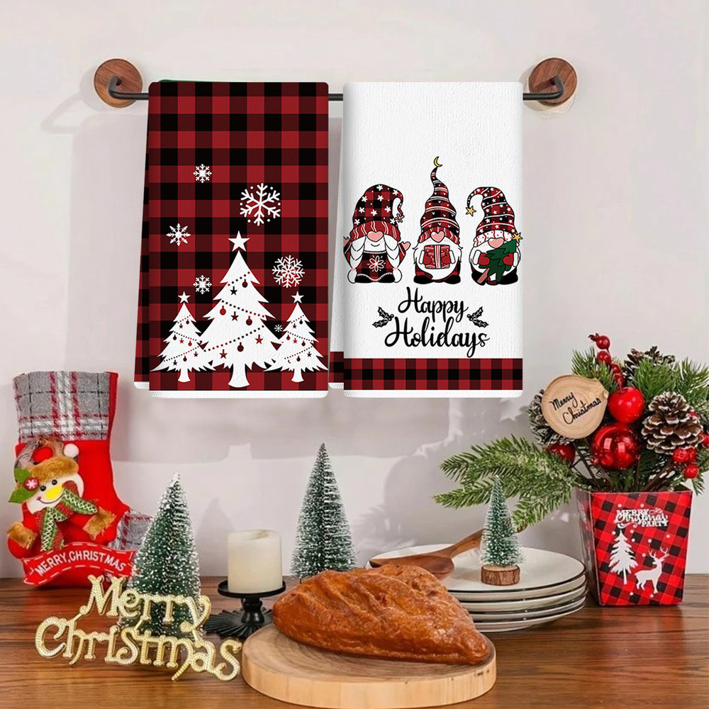 Merry Christmas Party Decoration Towels, Navidad Natal New Year Gift, Christmas Kitchen Towels Santa Claus Dish Towel