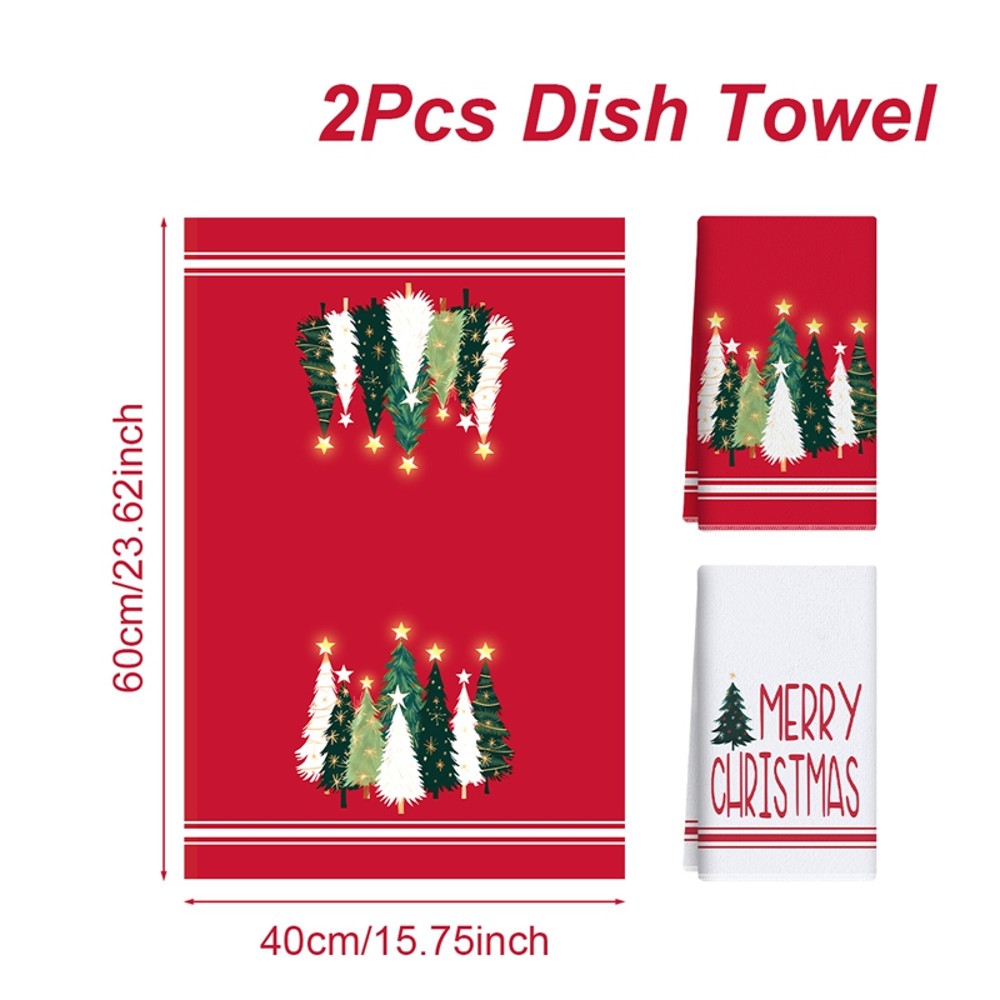 Merry Christmas Party Decoration Towels, Navidad Natal New Year Gift, Christmas Kitchen Towels Santa Claus Dish Towel