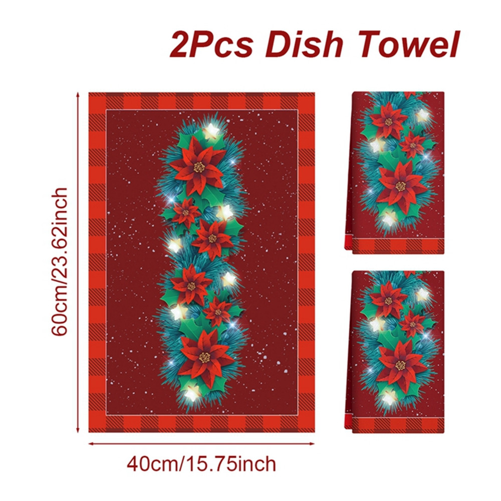 Merry Christmas Party Decoration Towels, Navidad Natal New Year Gift, Christmas Kitchen Towels Santa Claus Dish Towel