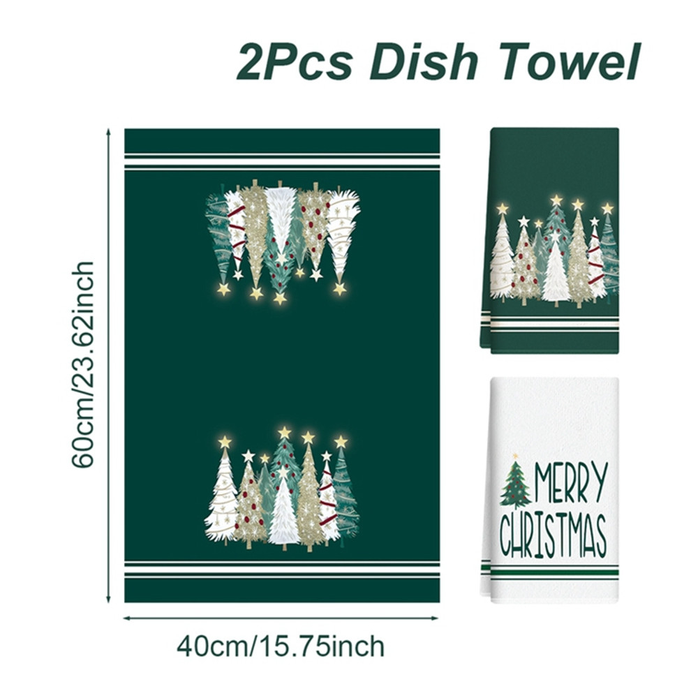 Merry Christmas Party Decoration Towels, Navidad Natal New Year Gift, Christmas Kitchen Towels Santa Claus Dish Towel