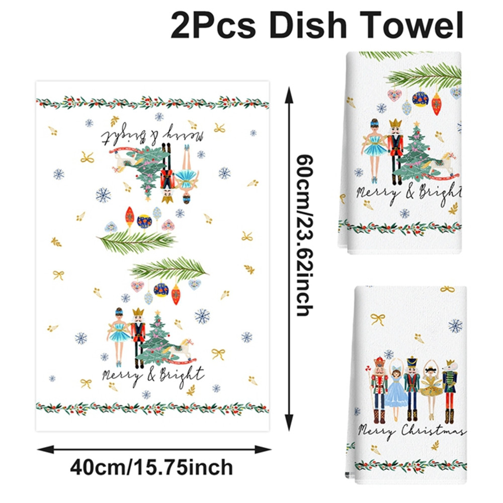 Merry Christmas Party Decoration Towels, Navidad Natal New Year Gift, Christmas Kitchen Towels Santa Claus Dish Towel