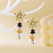 Pearl Drop Earrings For Women Cute Fashion Christmas White Snowman Rhinestone Snowflake Earring Jew 7