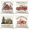 Linen Merry Christmas Pillow Cover Throw Pillowcase Winter Christmas Decorations for Home Tree Deer Sofa Cushion Cover