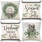 Linen Merry Christmas Pillow Cover Throw Pillowcase Winter Christmas Decorations for Home Tree Deer Sofa Cushion Cover