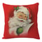 Linen Merry Christmas Pillow Cover Throw Pillowcase Winter Christmas Decorations for Home Tree Deer Sofa Cushion Cover