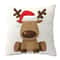 Linen Merry Christmas Pillow Cover Throw Pillowcase Winter Christmas Decorations for Home Tree Deer Sofa Cushion Cover