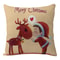 Linen Merry Christmas Pillow Cover Throw Pillowcase Winter Christmas Decorations for Home Tree Deer Sofa Cushion Cover