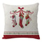 Linen Merry Christmas Pillow Cover Throw Pillowcase Winter Christmas Decorations for Home Tree Deer Sofa Cushion Cover
