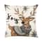 Linen Merry Christmas Pillow Cover Throw Pillowcase Winter Christmas Decorations for Home Tree Deer Sofa Cushion Cover