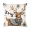 Linen Merry Christmas Pillow Cover Throw Pillowcase Winter Christmas Decorations for Home Tree Deer Sofa Cushion Cover
