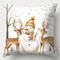 Golden Christmas Series Pillowcase Set Christmas Pillowcase Single Side Print Holiday Christmas Dec 2