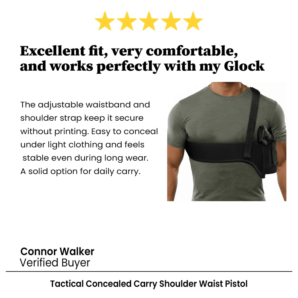 Tactical Concealed Carry Shoulder Waist Pistol Hand Gun Holder Holster Pouch 11