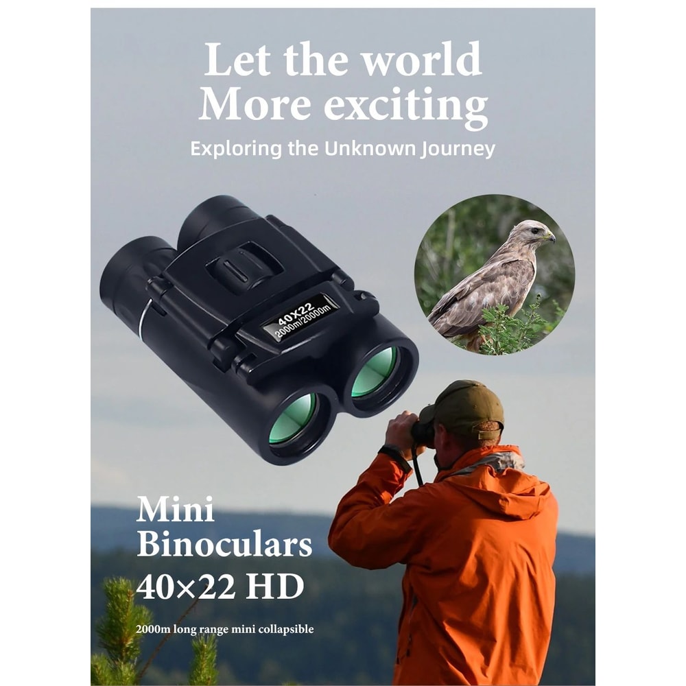 HD Powerful Binoculars Folding Long Range Mini Telescope With FMC Optics For Outdoor Hunting Campin 6