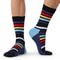 Colorful Striped Mens Dress Socks Combed Cotton Cool Breathable Casual Socks Pack 0