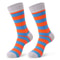 Colorful Striped Mens Dress Socks Combed Cotton Cool Breathable Casual Socks Pack 3