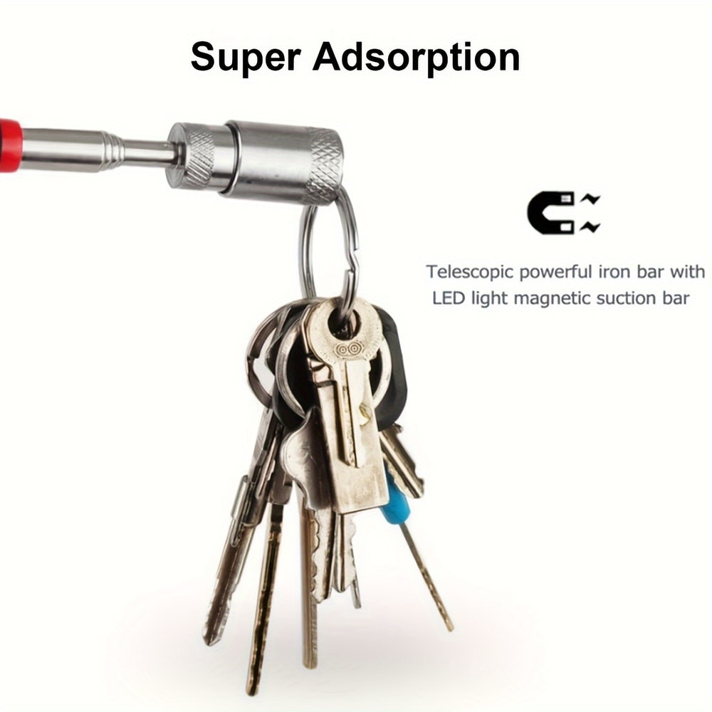Magnetic LED Pickup Tool With Extendable Telescopic Reach For Auto Repair Home Maintenance 3