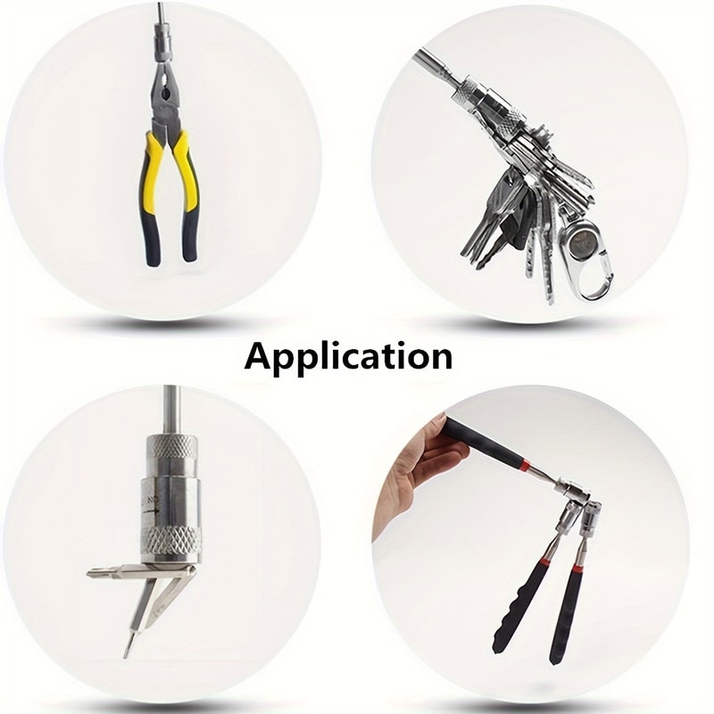Magnetic LED Pickup Tool With Extendable Telescopic Reach For Auto Repair Home Maintenance 4