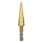 Titanium Coated Step Drill Bit Hex Shank Multi-Size Hole Cutter for Metal, Wood & Plastic