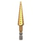 Titanium Coated Step Drill Bit Hex Shank Multi-Size Hole Cutter for Metal, Wood & Plastic
