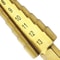Titanium Coated Step Drill Bit Hex Shank Multi-Size Hole Cutter for Metal, Wood & Plastic