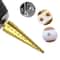Titanium Coated Step Drill Bit Hex Shank Multi-Size Hole Cutter for Metal, Wood & Plastic