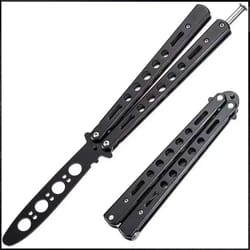 precision flip butterfly knife trainer stainless steel balisong trainer for skill practice